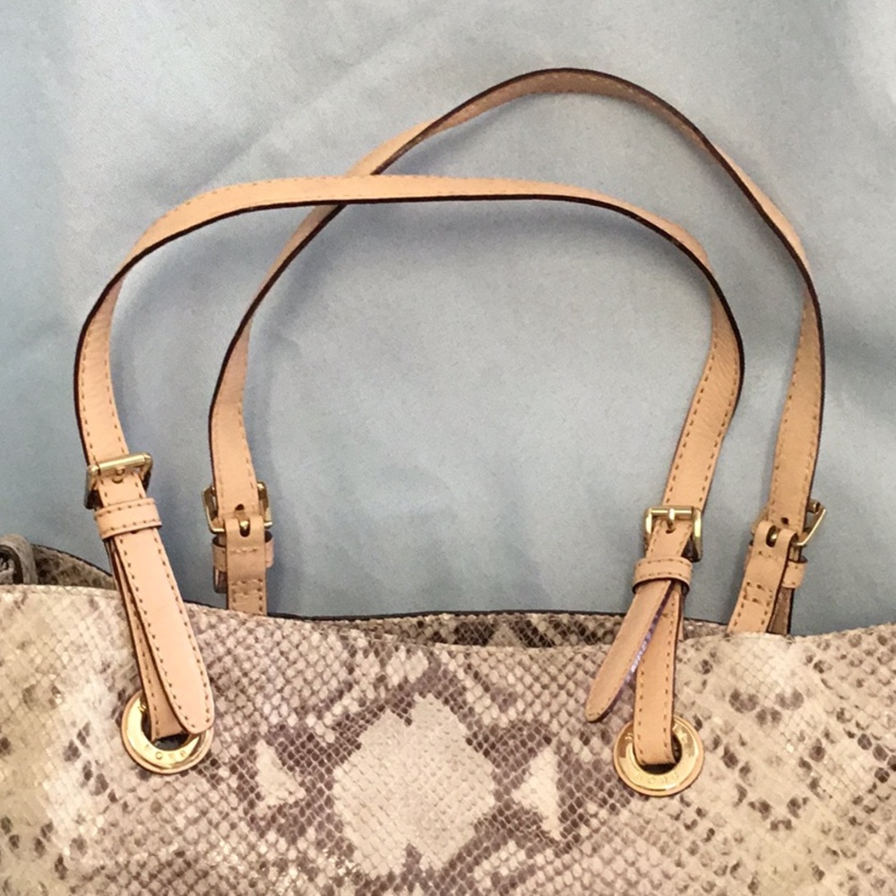 Michael Kors Snakeskin Tote. Wallet is sold - Picture 2 of 16